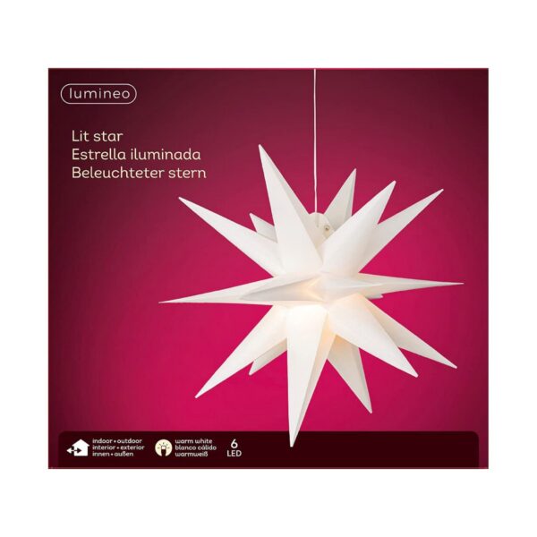 Christmas star Lumineo White - Image 2