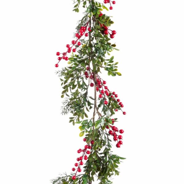 Christmas garland Red Green Plastic 150 x 8 x 8 cm - Image 2
