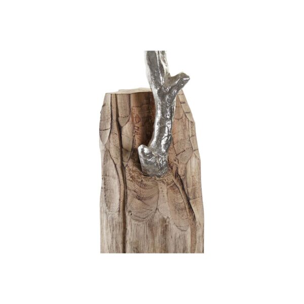 Decorative Figure DKD Home Decor Trunk Silver Tree Brown Aluminium Colonial Mango wood (26 x 11 x 51 cm) - Image 3