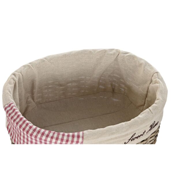 Set of Baskets DKD Home Decor Red Beige Natural wicker Cottage 51 x 37 x 56 cm (5 Pieces) (5 Units) - Image 5