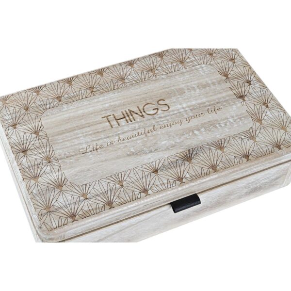 Decorative box DKD Home Decor Natural MDF Wood 28 x 18 x 6,5 cm (2 Units) - Image 3