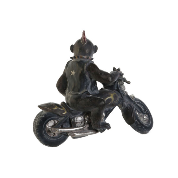 Decorative Figure Home ESPRIT Dark grey Biker 24 x 15 x 29 cm (2 Units) - Image 3