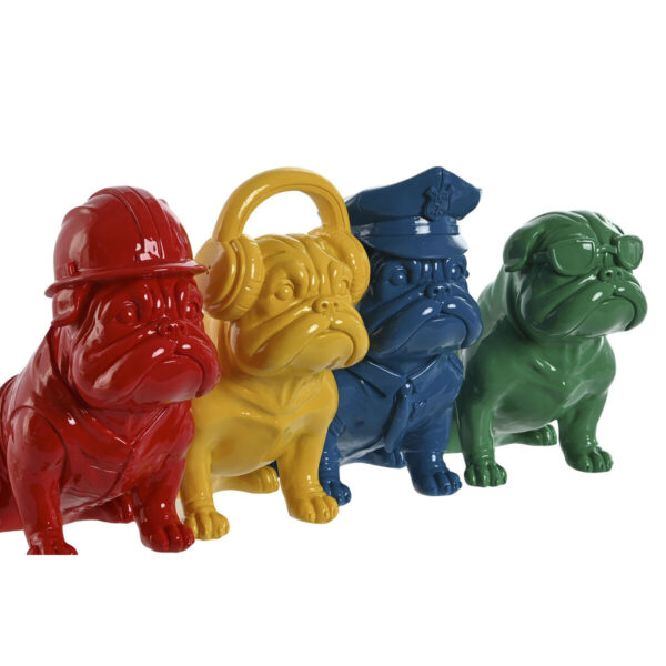 Decorative Figure Home ESPRIT Yellow Blue Red Green Lacquered 19,5 x 11 x 20,5 cm (4 Units) - Image 2