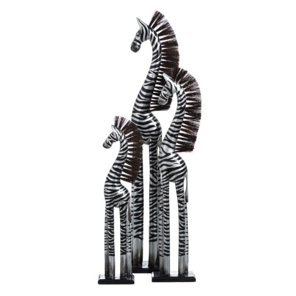 Decorative Figure Black Silver Wood 19 X 12 X 100 CM - Image 2