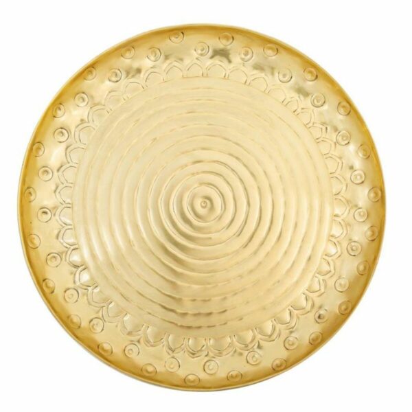 Decorative Plate Alexandra House Living Gold nickel 39 x 2 x 39 cm - Image 4