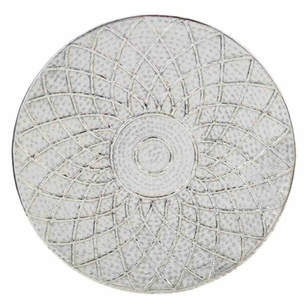 Decorative Plate Alexandra House Living Silver nickel 61 x 2 x 61 cm - Image 4