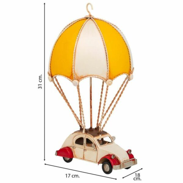 Decorative Figure Alexandra House Living Yellow Iron ABS Balloon Car Parachute 17 x 31 x 18 cm - Image 4