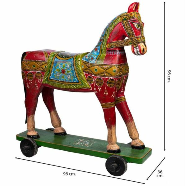 Decorative Figure Alexandra House Living Mango wood Horse 36 x 96 x 86 cm - Image 4