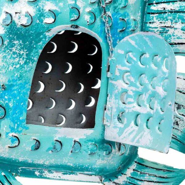 Decorative Figure Alexandra House Living Blue Mango wood Fish 15 x 83 x 107 cm - Image 7