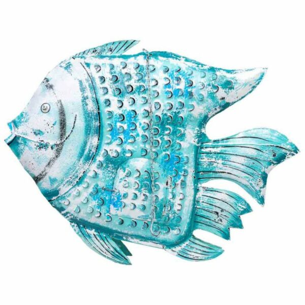 Decorative Figure Alexandra House Living Blue Mango wood Fish 15 x 83 x 107 cm - Image 8