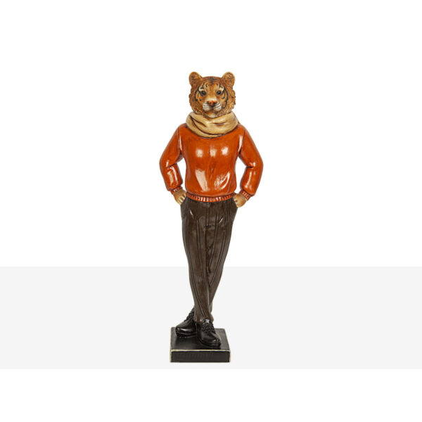 Decorative Figure Romimex Red Resin Tiger 14 x 37 x 10 cm - Image 2