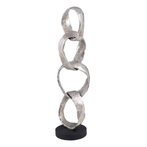 Decorative Figure 21 x 15 x 63 cm Black Silver - Image 2