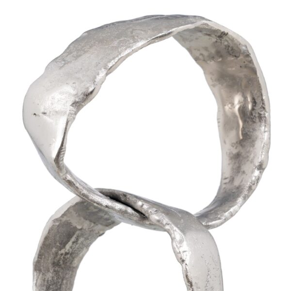 Decorative Figure 21 x 15 x 63 cm Black Silver - Image 3