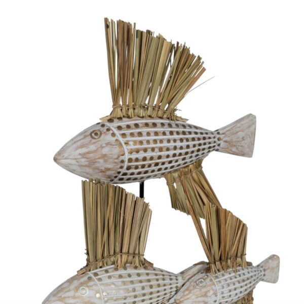 Decorative Figure White Brown Natural Fish 30 x 10 x 40 cm - Image 5
