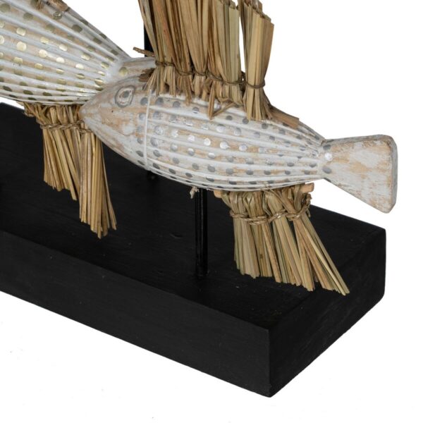 Decorative Figure White Brown Natural Fish 30 x 10 x 40 cm - Image 6