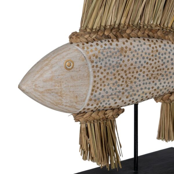 Decorative Figure White Brown Natural Fish 70 x 12 x 53 cm - Image 6