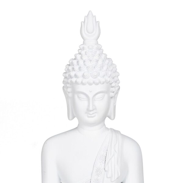 Decorative Figure White Buddha 19,2 x 12 x 32,5 cm - Image 4