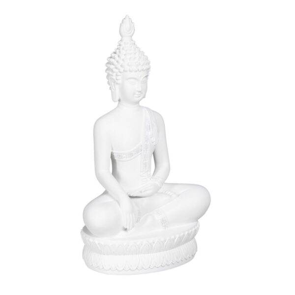 Decorative Figure White Buddha 24 x 14,2 x 41 cm - Image 2