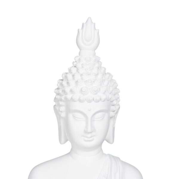 Decorative Figure White Buddha 24 x 14,2 x 41 cm - Image 4
