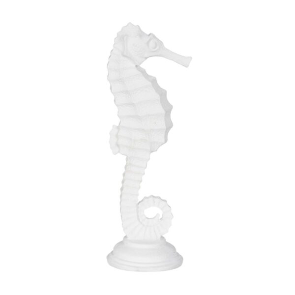 Decorative Figure White Sea Horse 11 x 9 x 31 cm - Image 2