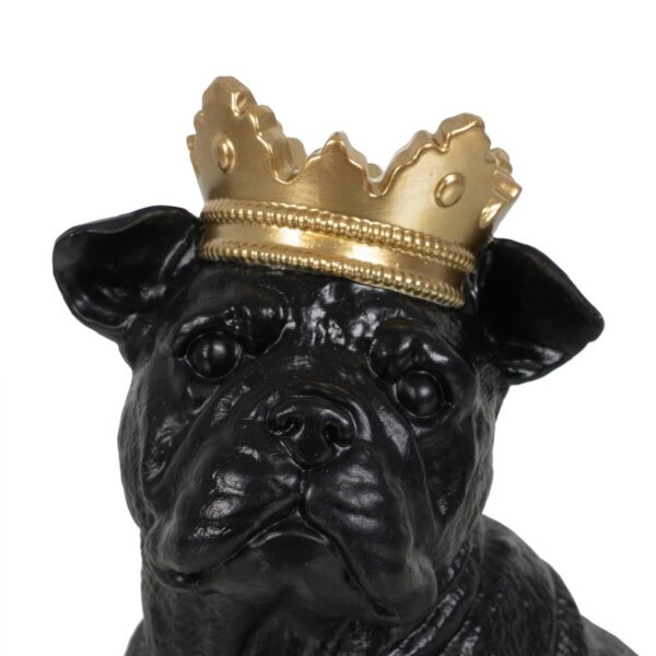Decorative Figure Black Golden Dog 15,5 x 18,4 x 25,5 cm - Image 2