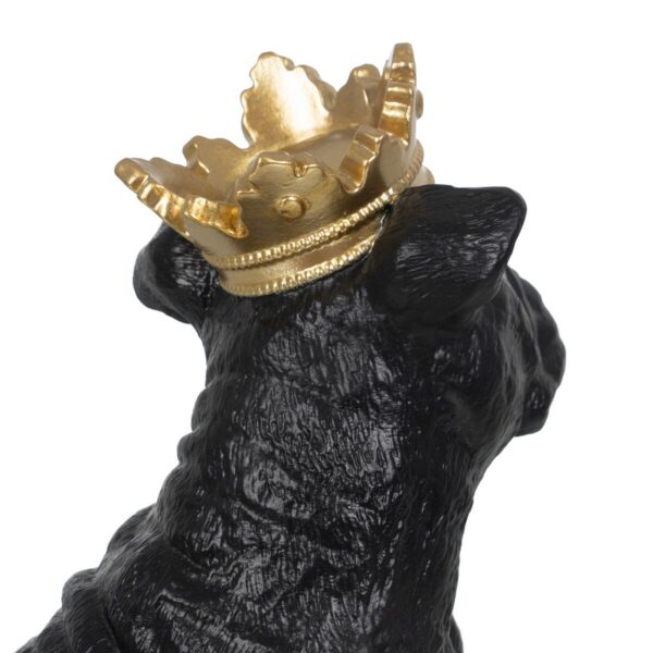 Decorative Figure Black Golden Dog 15,5 x 18,4 x 25,5 cm - Image 5