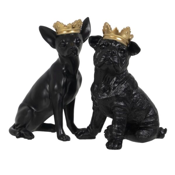 Decorative Figure Black Golden Dog 15,5 x 18,4 x 25,5 cm - Image 7