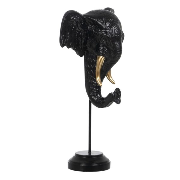 Decorative Figure Black Golden Elephant 20,5 x 14,3 x 35,5 cm - Image 6