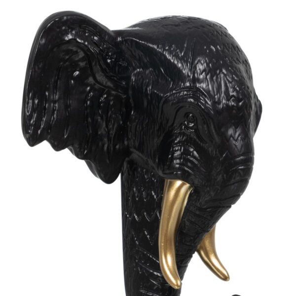 Decorative Figure Black Golden Elephant 20,5 x 14,3 x 35,5 cm - Image 2