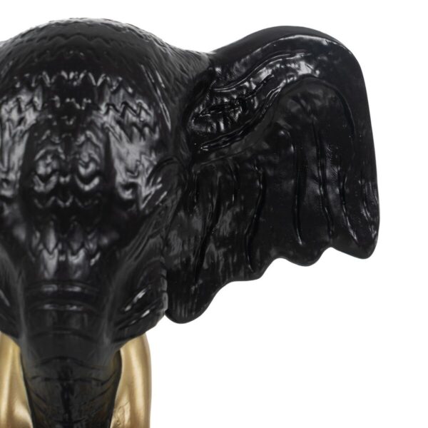 Decorative Figure Black Golden Elephant 20,5 x 14,3 x 35,5 cm - Image 5