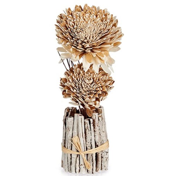 Decorative Flower Natural 13 x 37 x 14 cm (12 Units) - Image 2