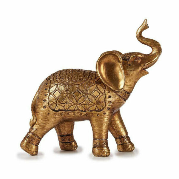Decorative Figure Elephant Golden 27,5 x 27 x 11 cm (4 Units) - Image 2