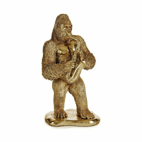 Decorative Figure Gorilla Saxophone Golden 18,5 x 38,8 x 22 cm (3 Units) - Image 2