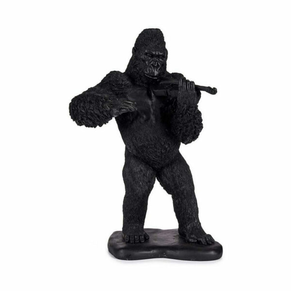 Decorative Figure Gorilla Violin Black 17 x 41 x 30 cm (3 Units) - Image 2