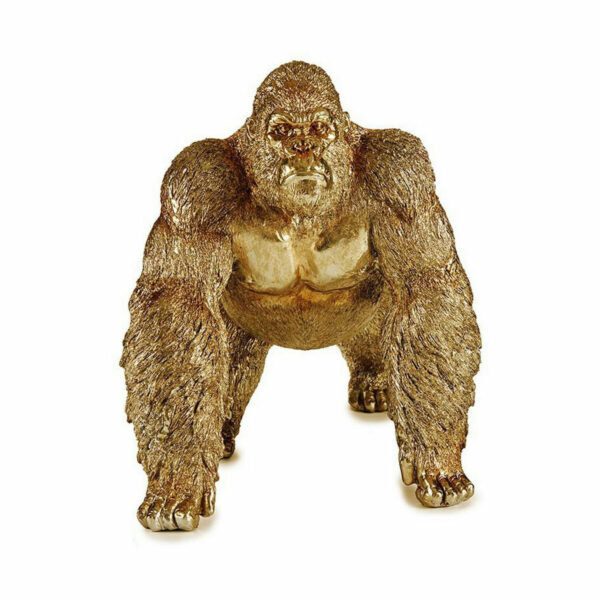 Decorative Figure Gorilla Golden 20 x 27,5 x 34 cm (2 Units) - Image 2
