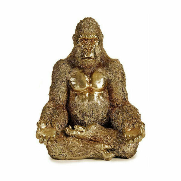 Decorative Figure Gorilla Yoga Golden 19 x 26,5 x 22 cm (4 Units) - Image 2