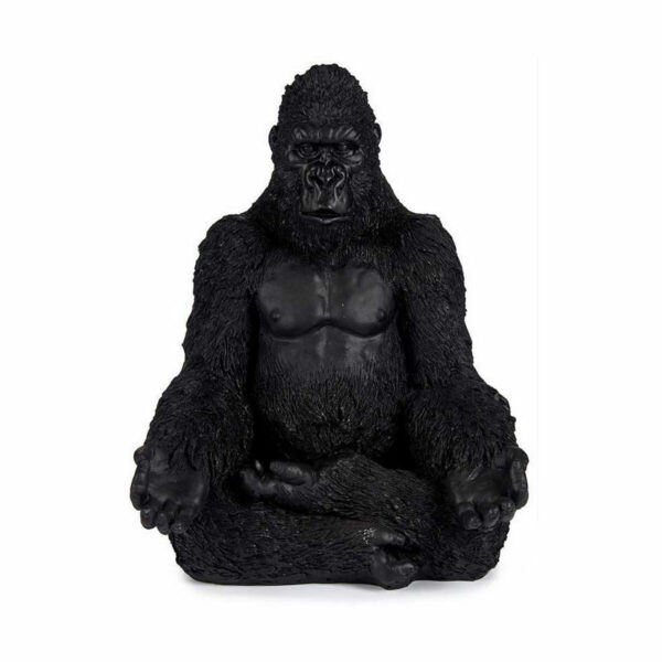 Decorative Figure Gorilla Yoga Black 19 x 26,5 x 22 cm (4 Units) - Image 2