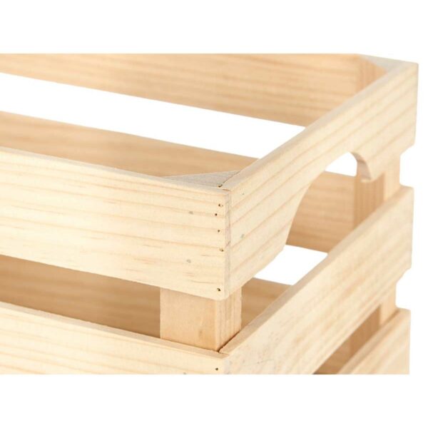 Decorative box Pine 26 x 18,3 x 36 cm (3 Units) - Image 3