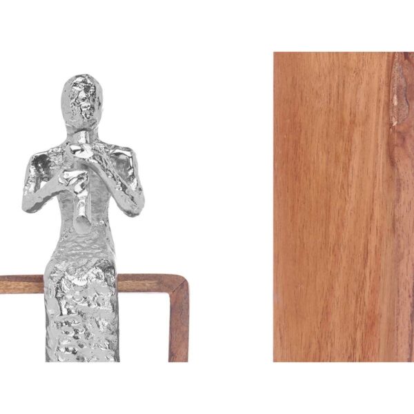 Decorative Figure Recorder Silver Wood Metal 13 x 27 x 13 cm - Image 3