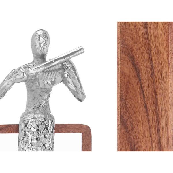 Decorative Figure Violin Silver Wood Metal 13 x 27 x 13 cm - Image 3
